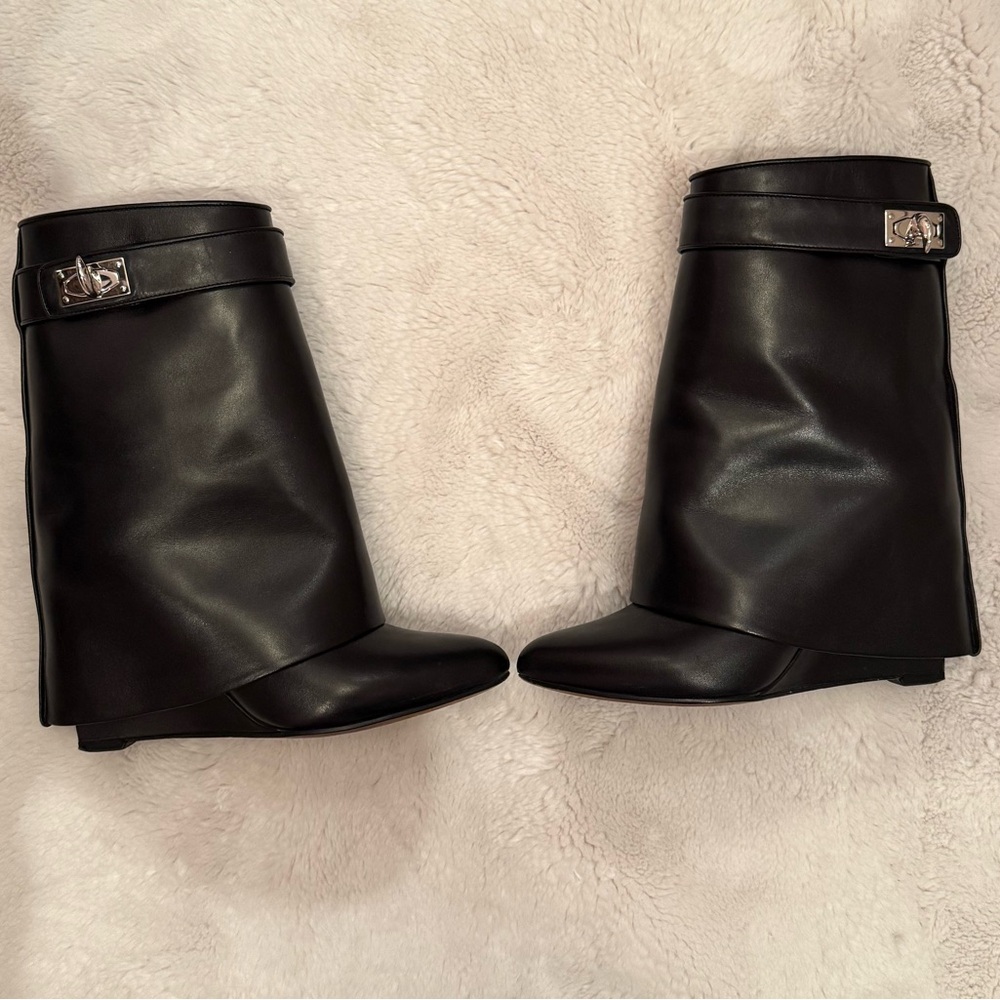 Givenchy Black Leather Ankle Booties